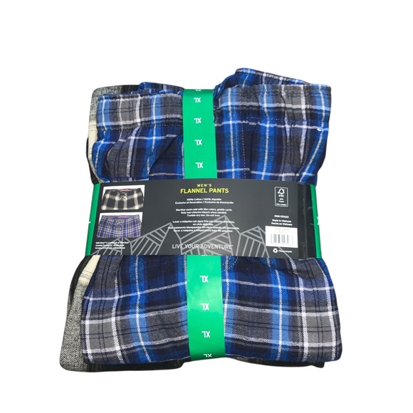 MENS EDDIE BAUER PLAID FLANNEL PANTS 2 PACK SIZE XL - Picture 2 of 2